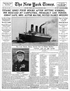 TITANIC HEADLINE MISTAKE